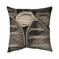 Fondo 20 x 20 in. Sepia Canoes-Double Sided Print Indoor Pillow FO2772160